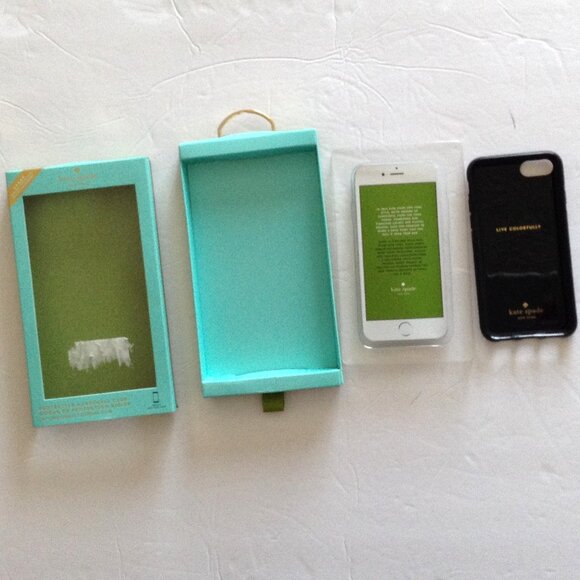 Kate Spade iPhone 7 / 6 /6s Hard Shell Case Black Pink Floral Roses Phone  Acces - Picture 4 of 6